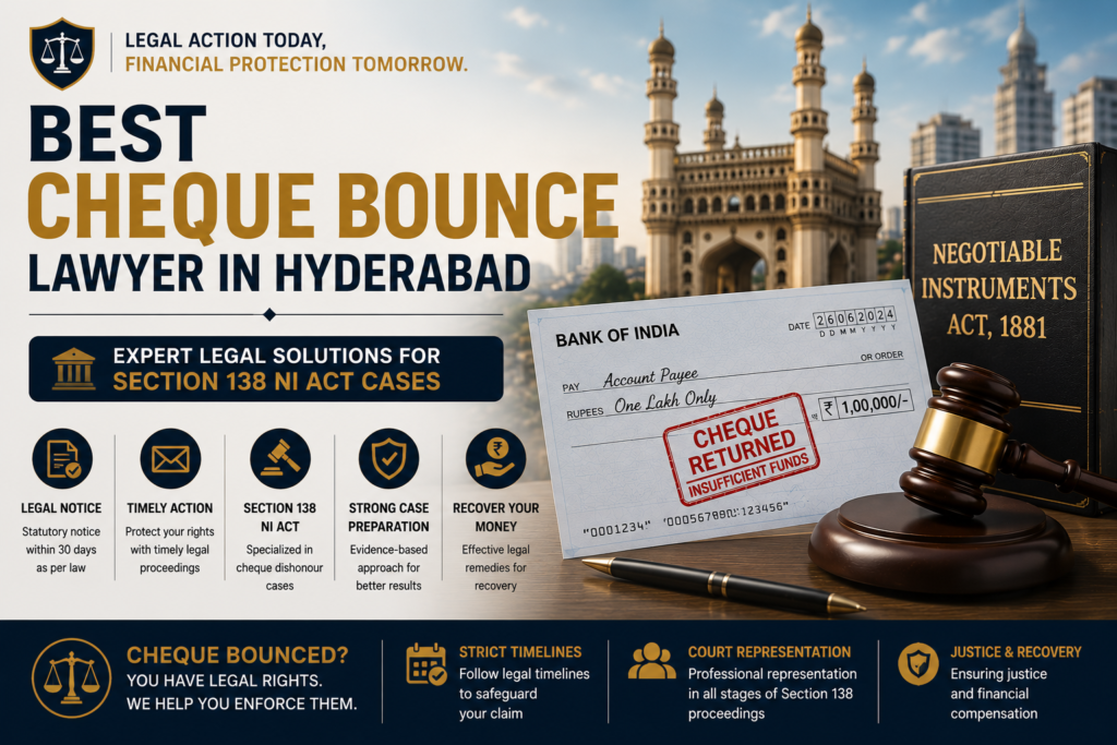 Best Cheque Bounce Lawyer in Hyderabad